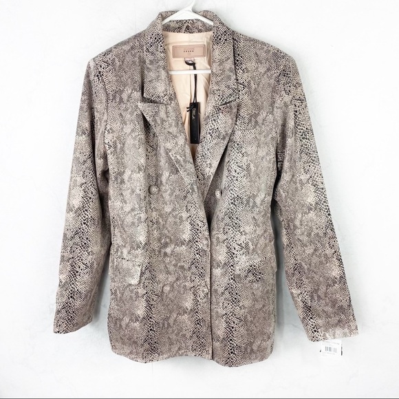 [Blank NYC] Snakeskin Animal Printed Blazer Jacket - Picture 4 of 6